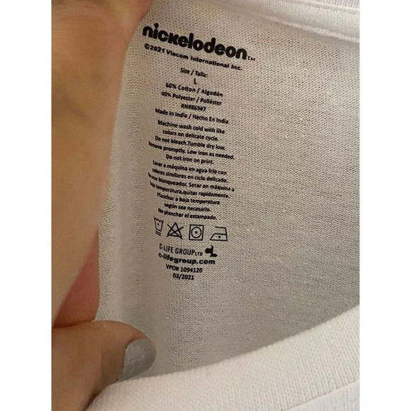 NWTS RuGRatS Nickelodeon Size Large Short Sleeve Crew NeckColorful Tommy Angelic - Picture 3 of 6